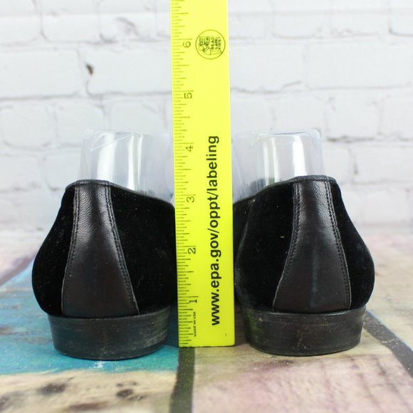 Cole Haan Black Velvet Smoking Slip on Flats Shoes Size 8.5 M - Picture 8 of 9